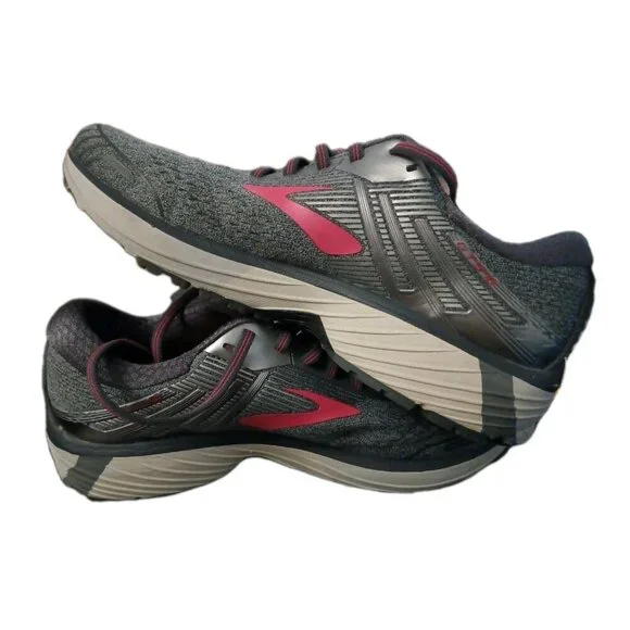 Brooks Adrenaline GTS 18 Gray Pink Lace Up Running Shoes Sneakers Size 10B - Picture 8 of 15
